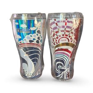 Royal Caribbean Cruise Coke Package Beverage Cup Tumbler Lot of 2 sealed New